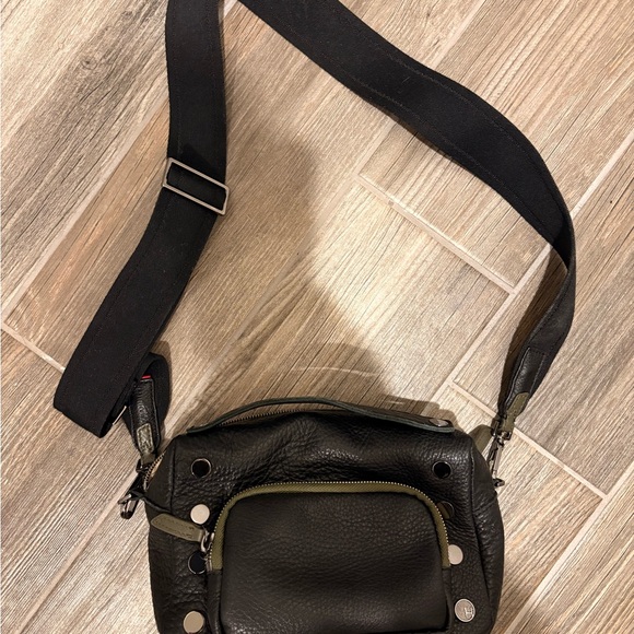 Hammitt Evan Crossbody Black with Gold and Red Accents - Picture 2 of 5